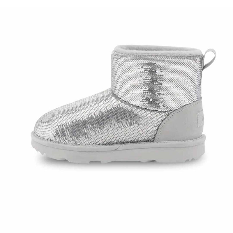 UGG® - Bottes Classic Mini Mirror Ball pour enfant (préscolaire et junior) (1143708K-SLVR) 