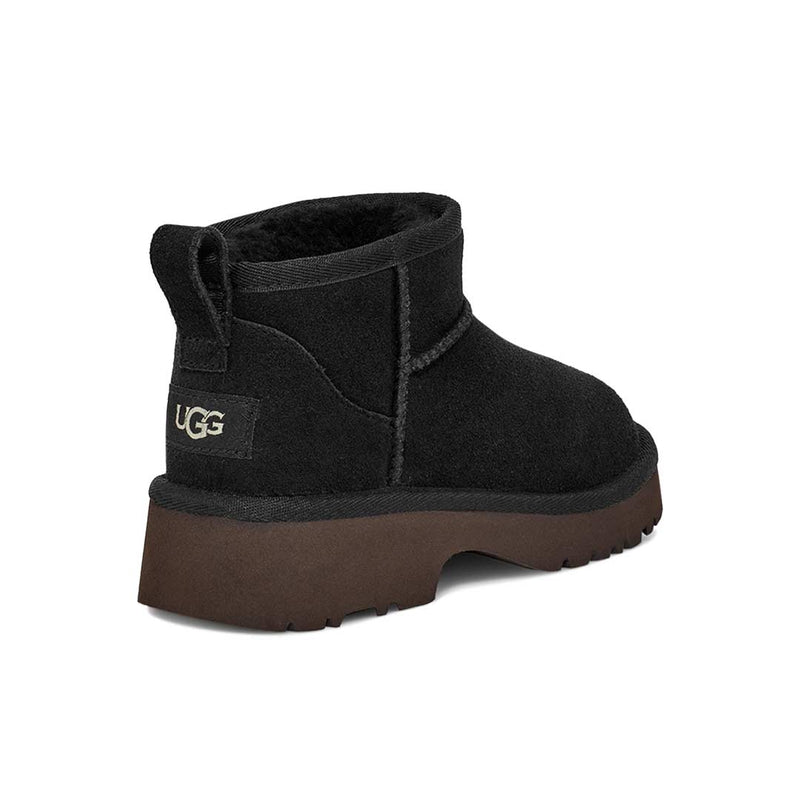 UGG® - Kids' (Preschool & Junior) Classic Ultra Mini New Heights Boots (1157732K-BLK)