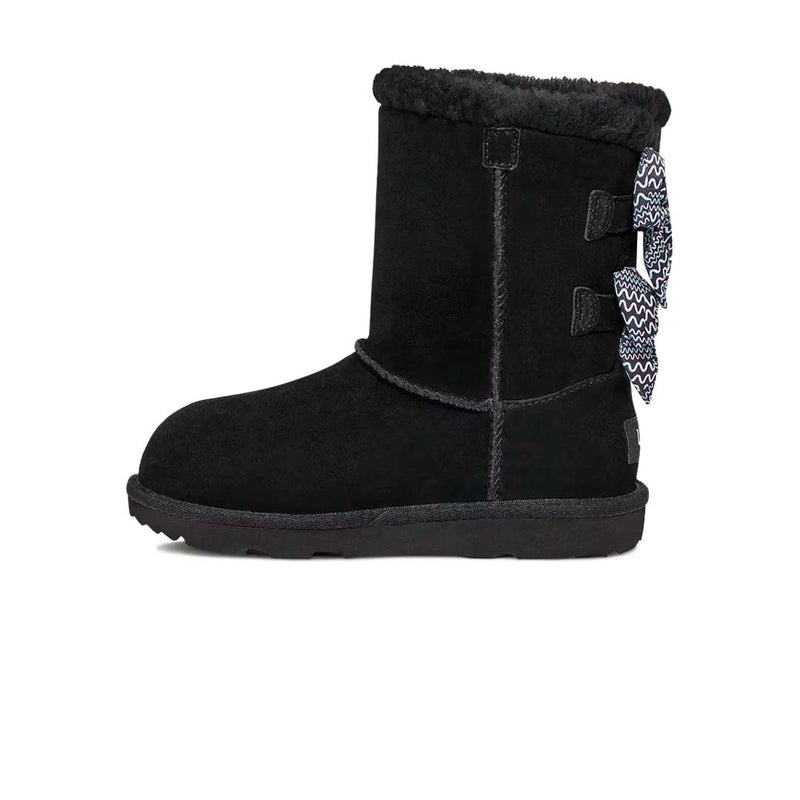 UGG® - Kids' (Preschool) Bailey Bow Squiggles Boots (1145593K-BLK)