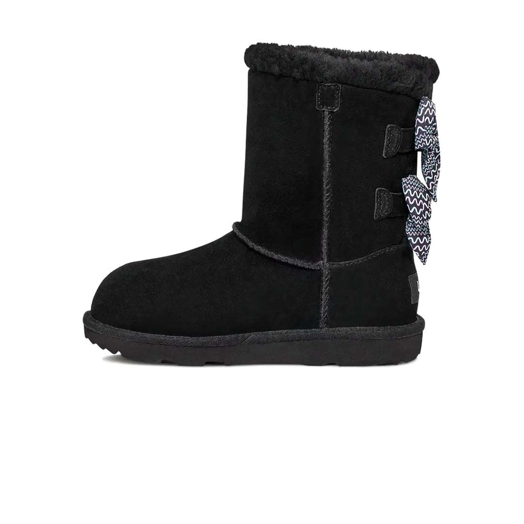UGG® - Kids' (Preschool) Bailey Bow Squiggles Boots (1145593K-BLK)