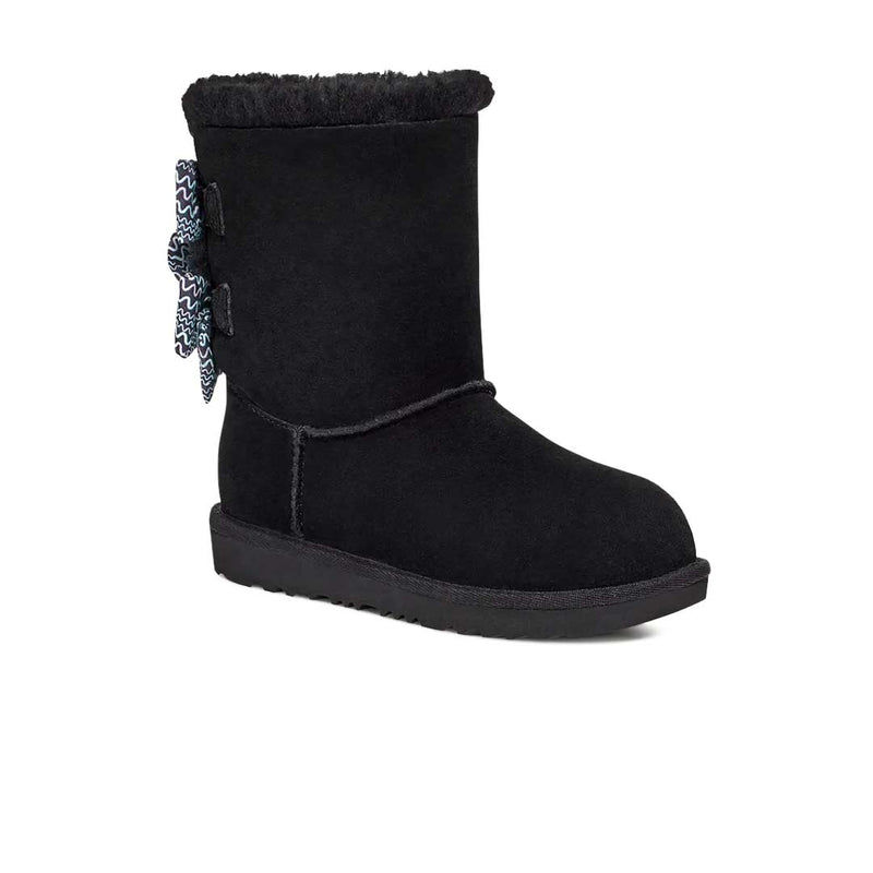 UGG® - Kids' (Preschool) Bailey Bow Squiggles Boots (1145593K-BLK)