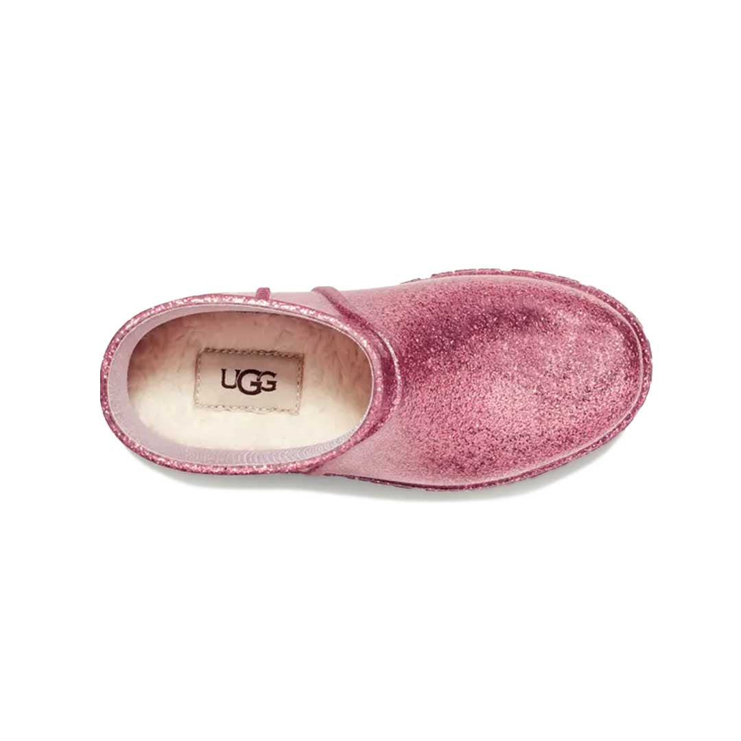 UGG Kids Drizlita Glitter Synthetic Rain Boots in Glitter Pink Size 4