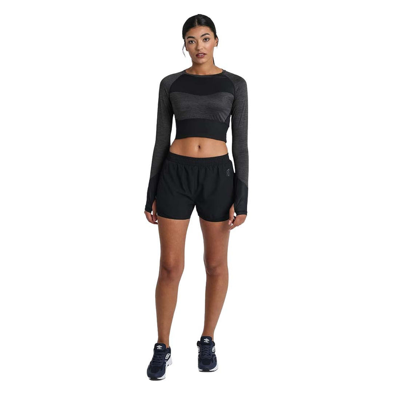 Umbro - Women's Pro Training Cropped Long Sleeve Top (HUUL166111U 1AP)