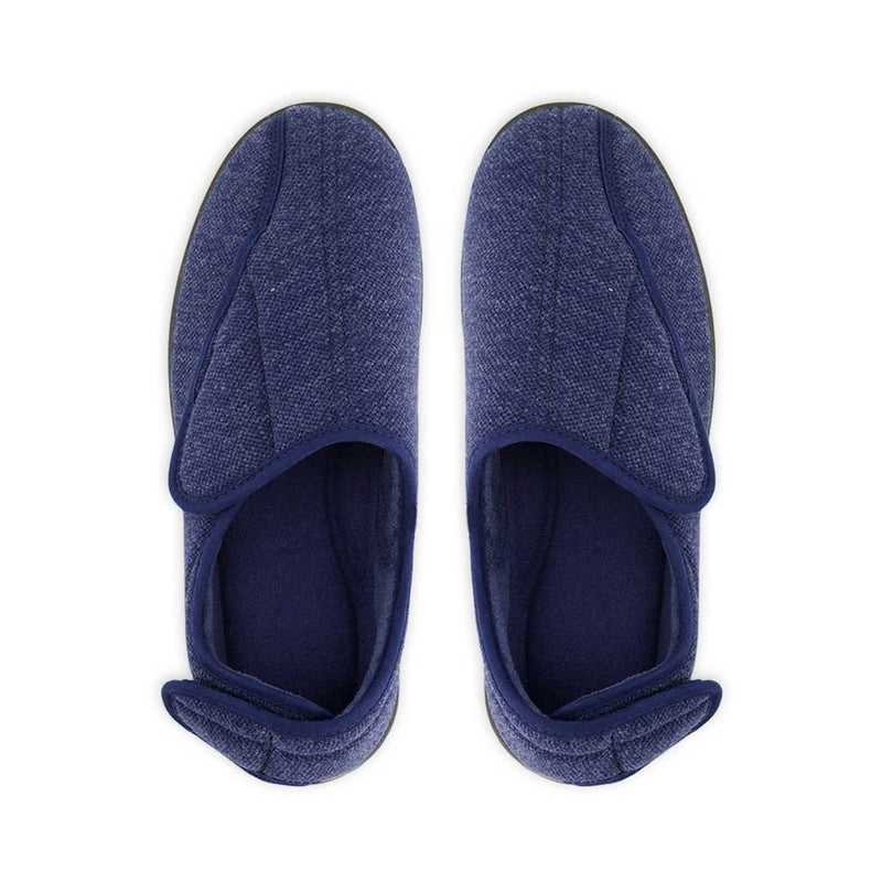 United Supply Co - Men's Plain Velcro Closure Slippers (SMF4931BUS NVY)