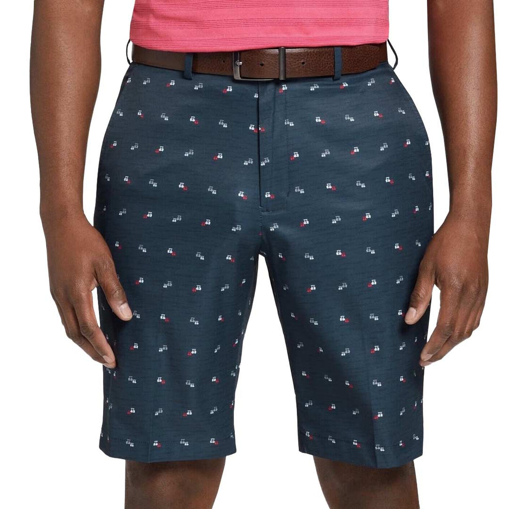 Walter Hagen - Men's Plain Mini Golf Cart Print Shorts (MGA14177 410)