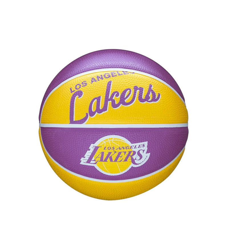 Wilson - Mini ballon de basket-ball des Lakers de Los Angeles - Taille 3 (WTB3200LAL) 