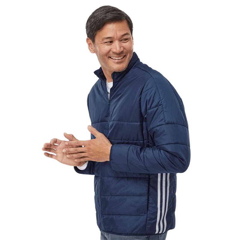 adidas -  Men's 3-Stripes Full Zip Puffer Jacket (HT0980)