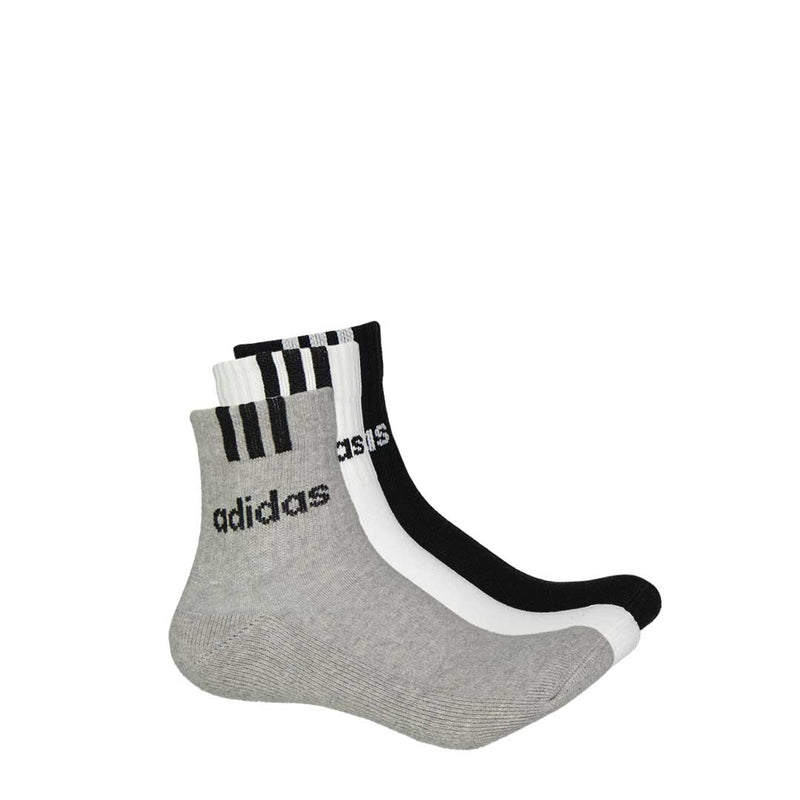 adidas - 3-Stripes Linear 3 Pack Half Crew Cushioned Socks (IC1296)