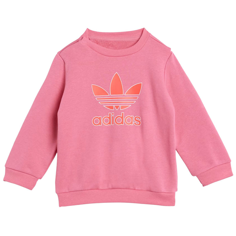 adidas - Girls' (Infant & Toddler) Trefoil Crew Set (JY0137)
