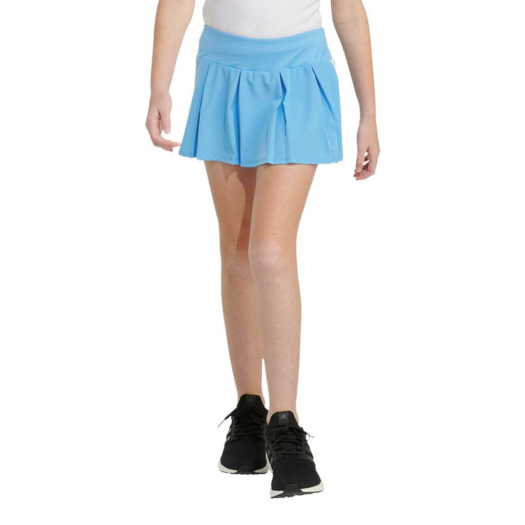adidas - Girls' (Junior) 3-Stripes Pleated Stretch Woven Skort (IR4695)