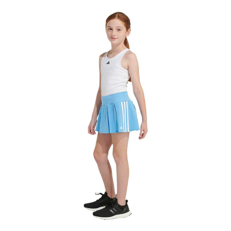 adidas - Girls' (Junior) 3-Stripes Pleated Stretch Woven Skort (IR4695)