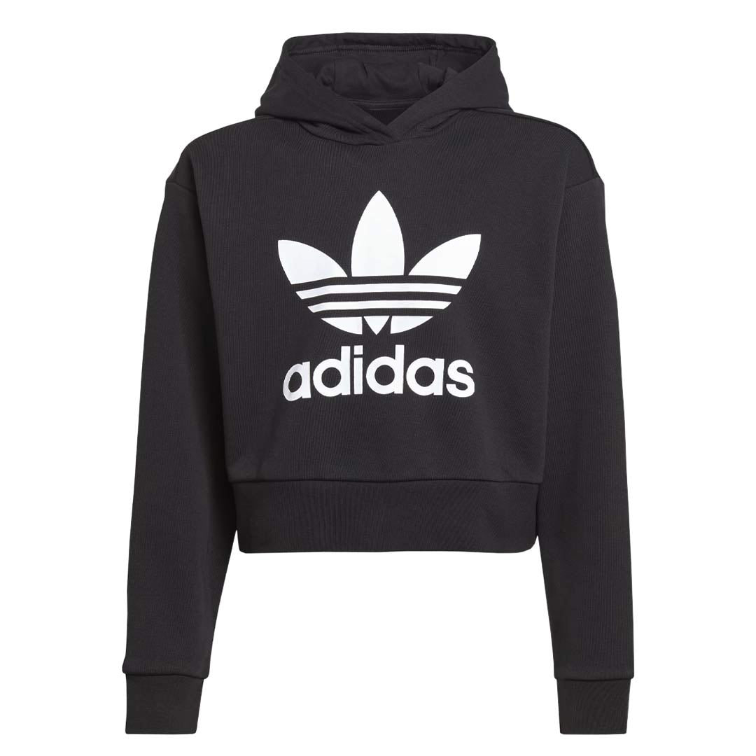 adidas Girls Junior Adicolor Cropped Hoodie IJ9719 SVP Sports