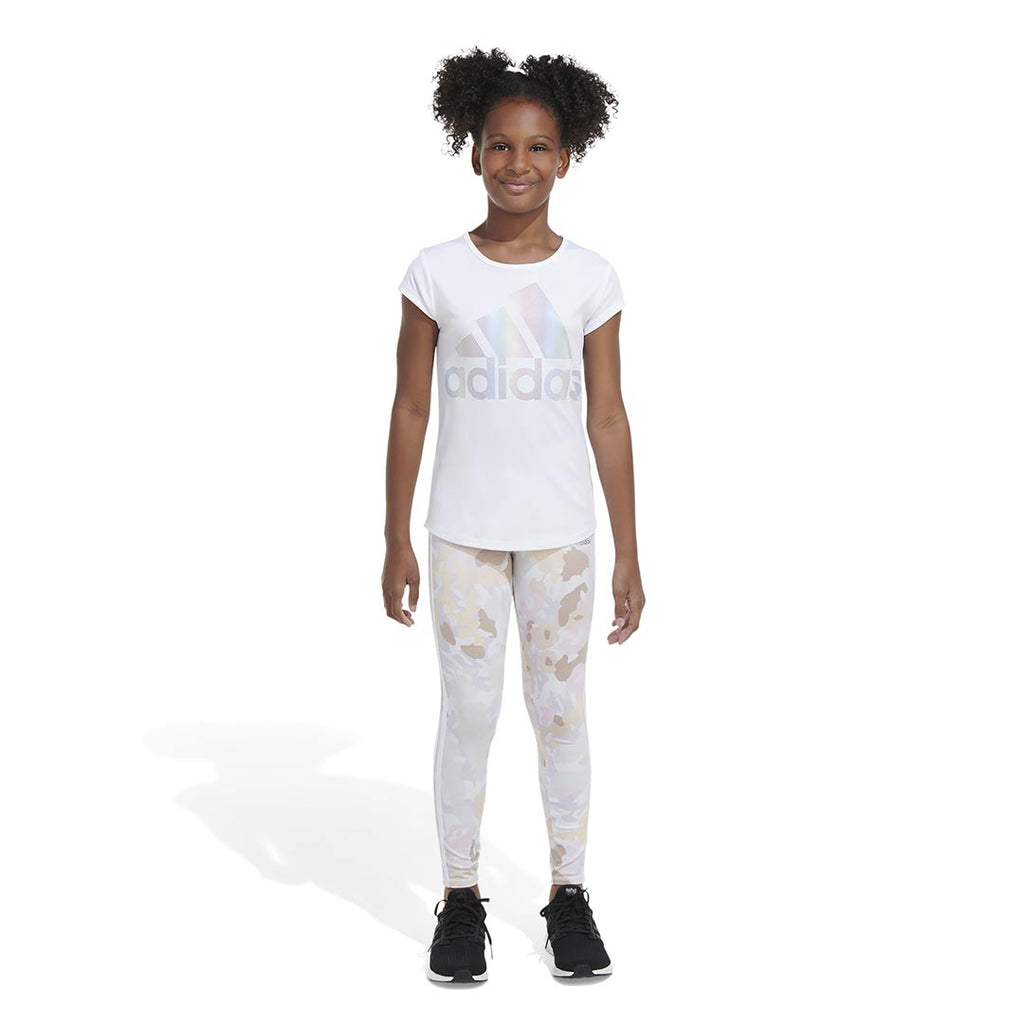 adidas - Girls' (Junior) All Over Print 7/8 Cotton Tights (GB9030)