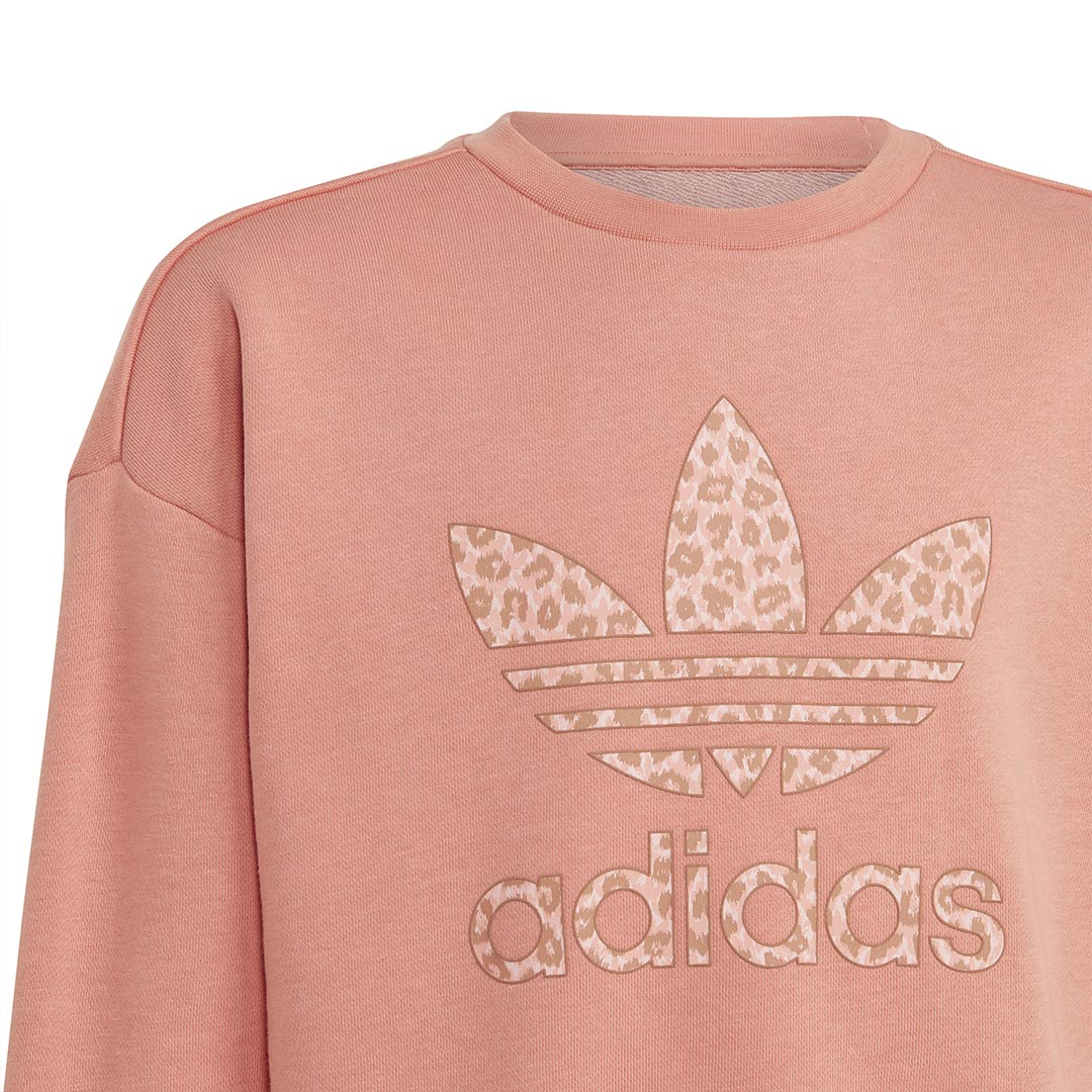 Girls pink adidas sweatshirt discount