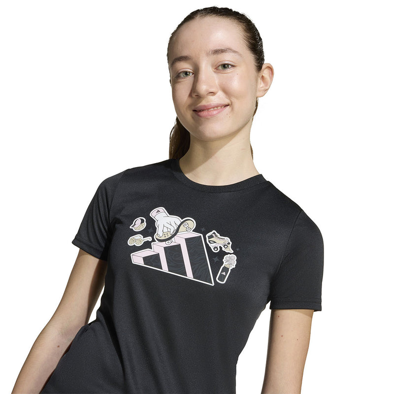 adidas - Girls' (Junior) Animal Graphic T-Shirt (JV5202)