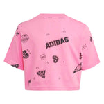 adidas - Girls' (Junior) Brand Love Allover Print Crop T-Shirt (IA1583)