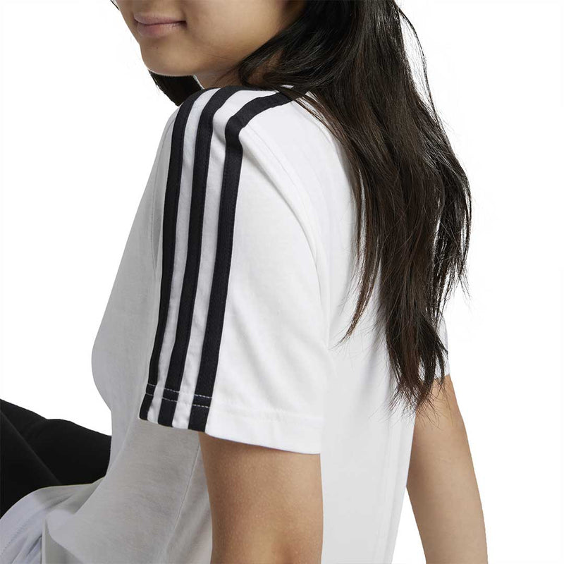 adidas - Girls' (Junior) Essentials 3-Stripes Boyfriend T-Shirt (IY5018)
