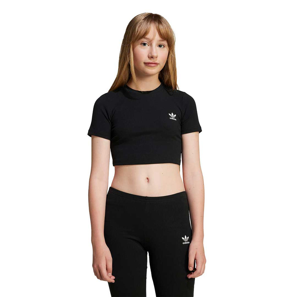 adidas - Girls' (Junior) Rib Crop T-Shirt (JC8439)