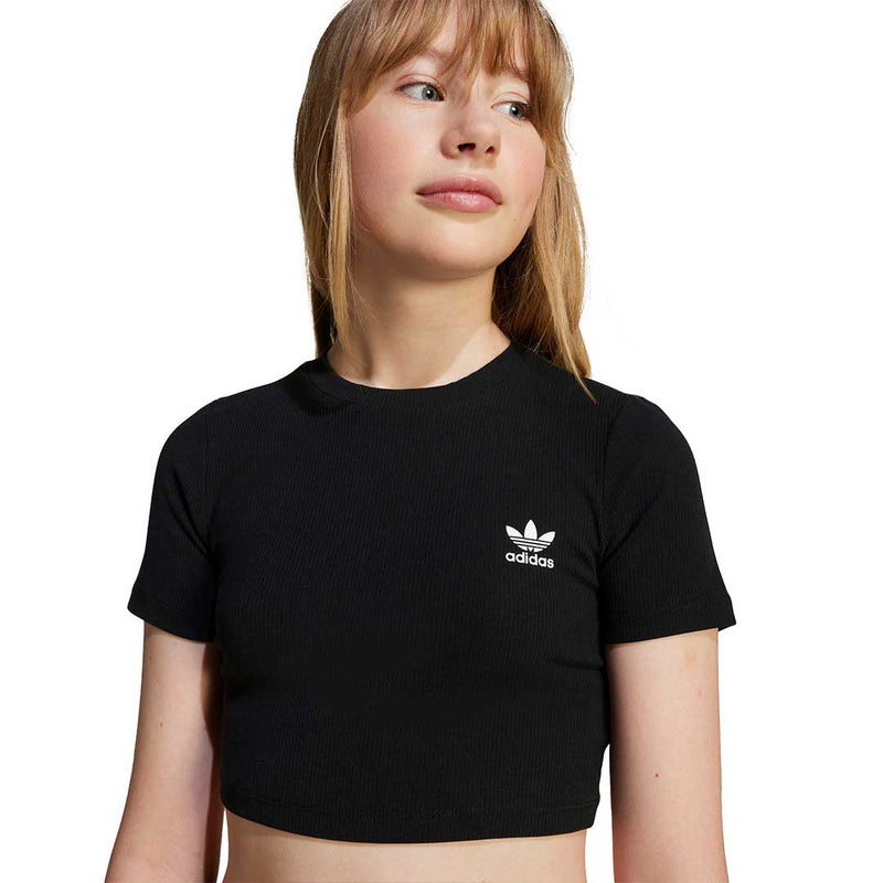 adidas - Girls' (Junior) Rib Crop T-Shirt (JC8439)
