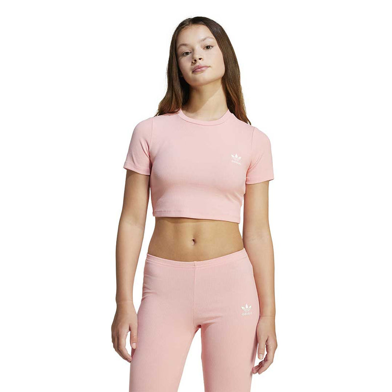 adidas - Girls' (Junior) Rib Crop T-Shirt (JC8441)