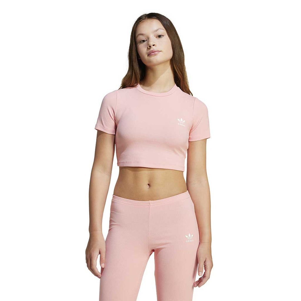adidas - Girls' (Junior) Rib Crop T-Shirt (JC8441)