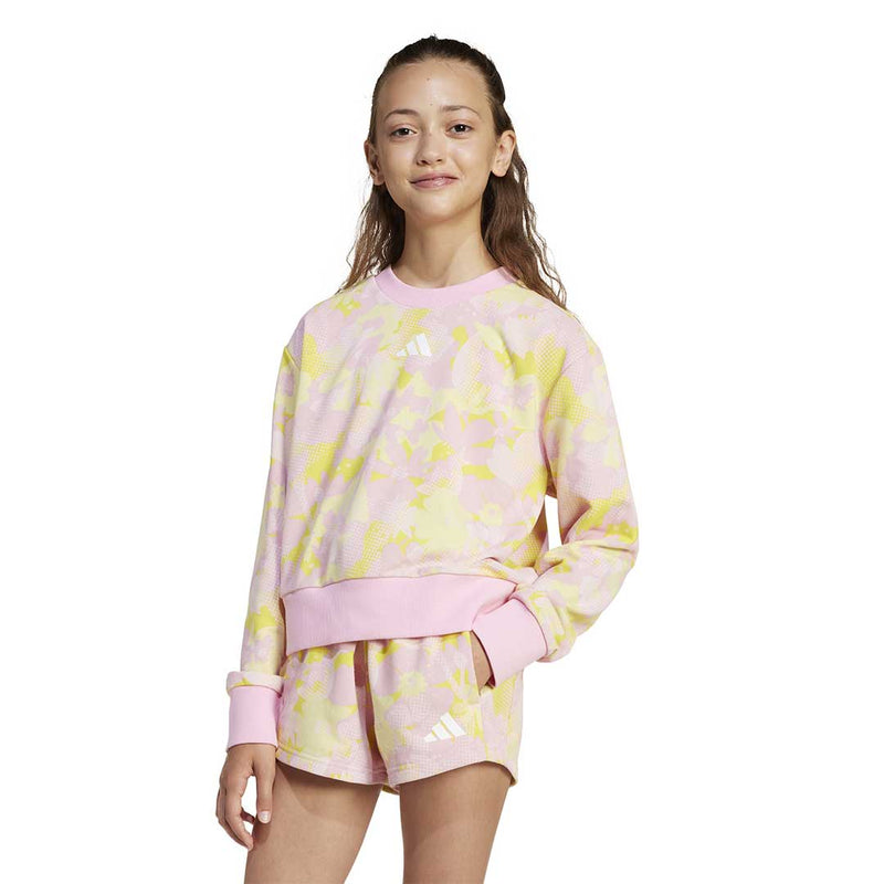 adidas - Girls' (Junior) Season Essentials Flower Sweatshirt (JI6221)