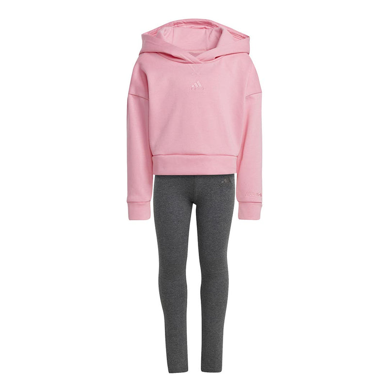 adidas - Girls' (Toddler & Junior) Hooded Fleece and Leggings Set (HN3475)