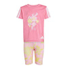 adidas - Girls' (Toddler) 3-Stripes Shorts & T-Shirt Set (JI6112)