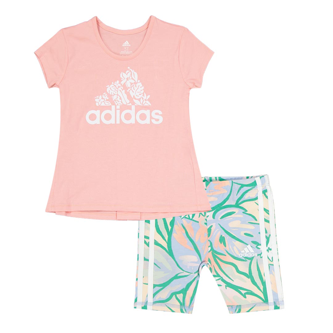 adidas biker shorts set