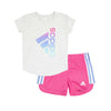 adidas - Girls' (Toddler) Short Sleeve T-Shirt & Shorts Set (GC3567)