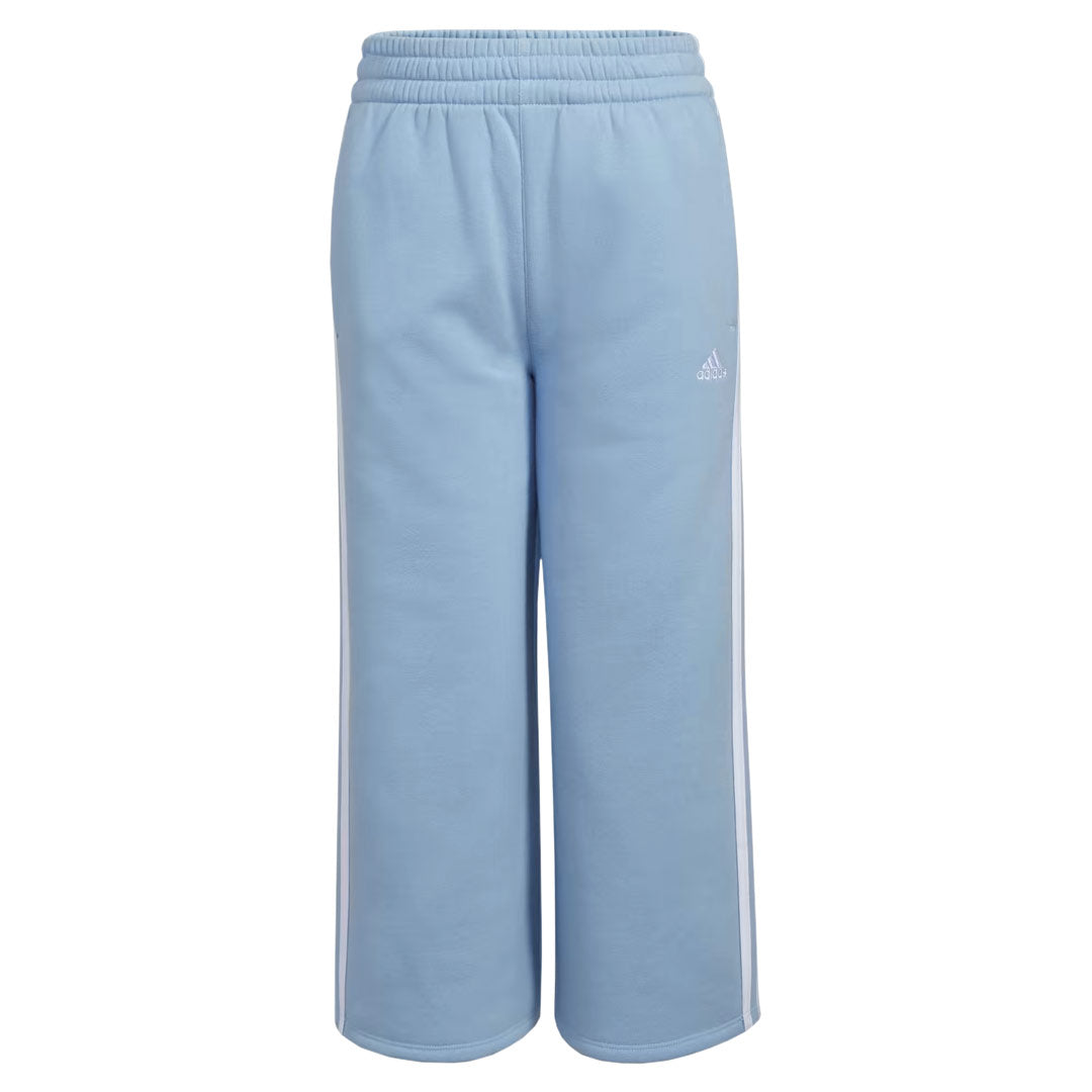 adidas Girls Youth 3 Stripes Wide Leg CTN Fleece Pant IQ5967 SVP Sports