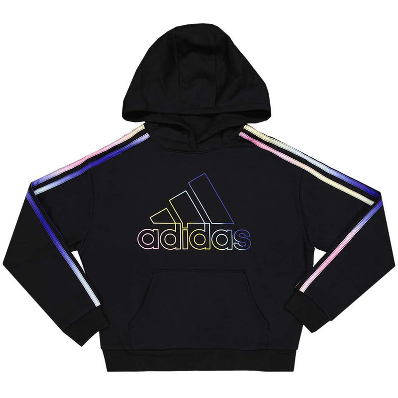 adidas - Girls' (Junior) Multi 3 Stripe Fleece Hoodie (GA8211)