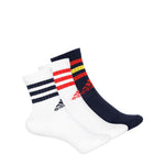 adidas - Kids' 3 Pack Cushioned 3-Stripes Crew Socks (IY8644-K)