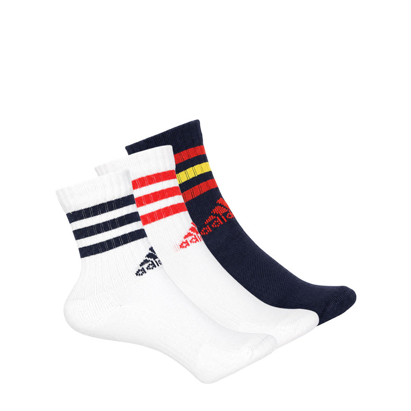 adidas - Kids' 3 Pack Cushioned 3-Stripes Crew Socks (IY8644-K)
