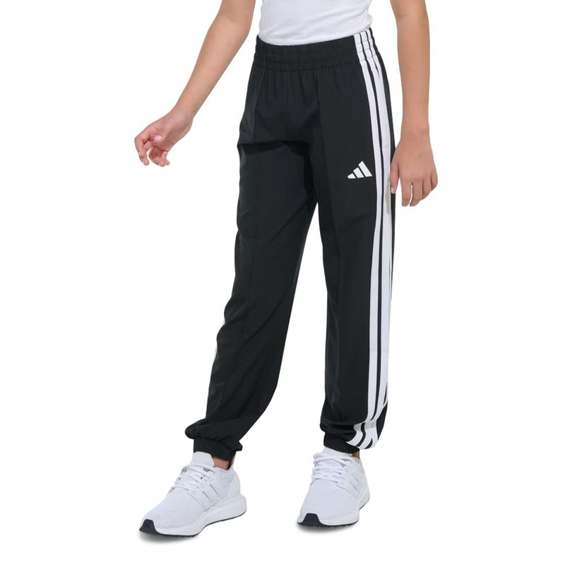 adidas - Kids' (Junior) Elastic Waistband Woven 3-Stripes Pant (JK0568)