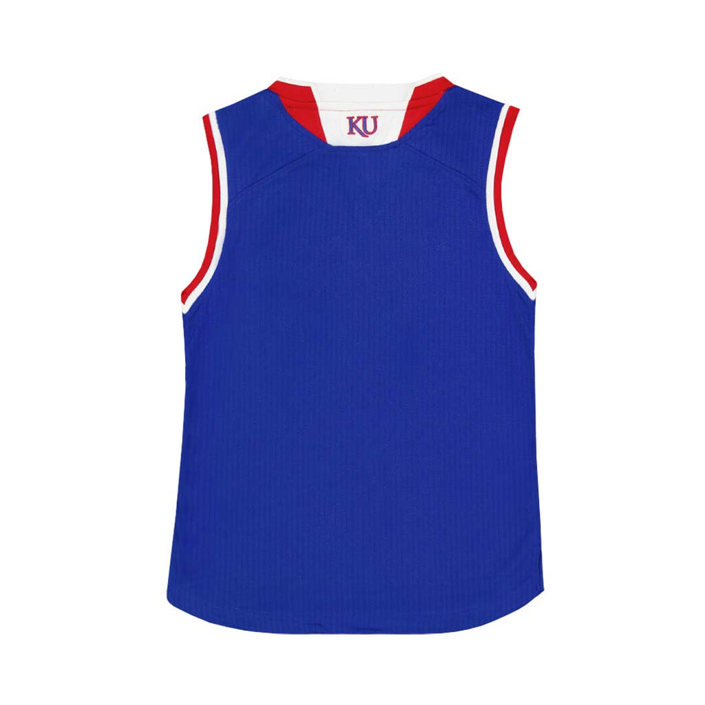 adidas - Kids' (Junior) Kansas Jayhawks Basketball Road Replica Jersey (RA48XJ295)
