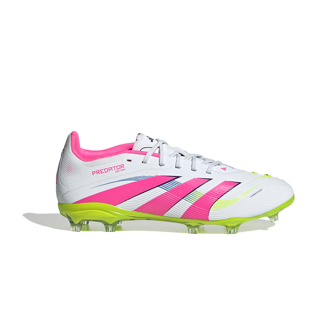 adidas Predator サッカーシューズ ホワイト/ピンク/イエロー adidas - Kids' (Preschool & Junior) Predator Elite Firm Ground
