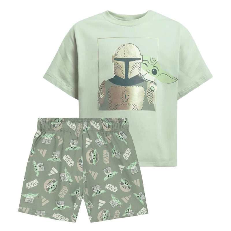 adidas - Kids' (Toddler & Junior) adidas x Disney Star Wars Mandalorian Shorts & T-Shirt Set (JF3648)