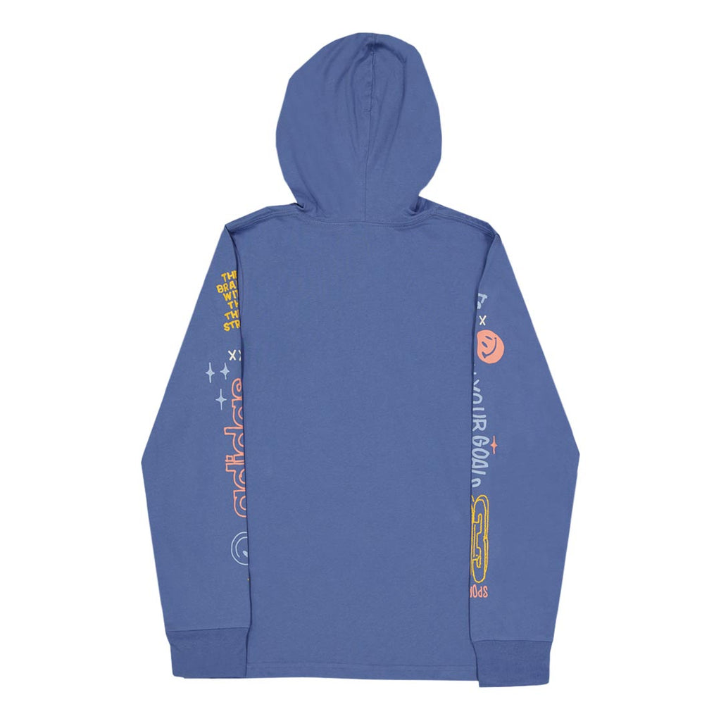 adidas - T-shirt à capuche et manches longues Doodle pour enfant (IQ7965)