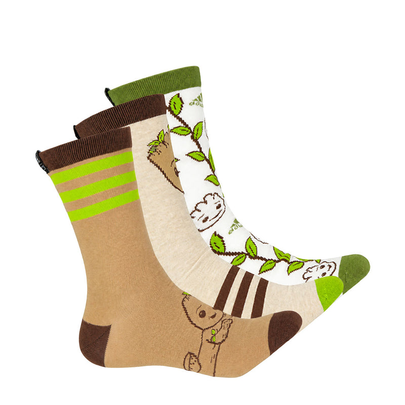 adidas - Kids' adidas x Marvel's I Am Groot 3 Pack Crew Socks (IU4851)