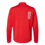 adidas - Men's 3-Stripes Double Knit 1/4 Zip Pullover (FT6579 RED)