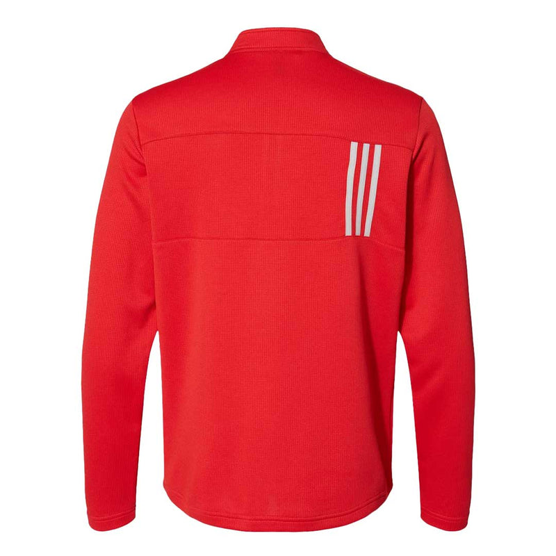 adidas - Men's 3-Stripes Double Knit 1/4 Zip Pullover (FT6579 RED)