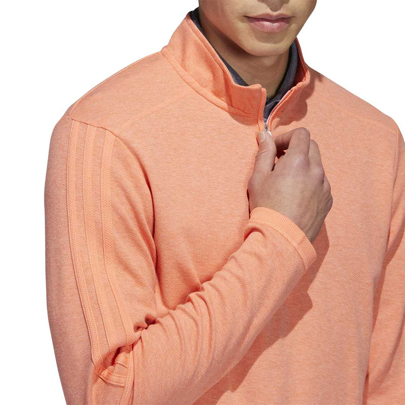 adidas - Pull de golf à 3 bandes et quart de zip pour hommes (HR9067) 