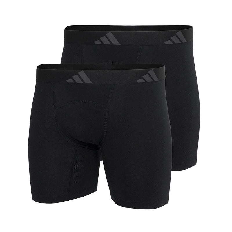 adidas - Men's Active Flex 2 Pack Cotton Boxer Brief (JK3969)