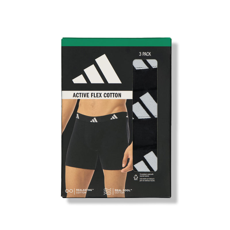 adidas - Men's Active Flex 3 Pack Cotton Boxer Brief (JK3961)