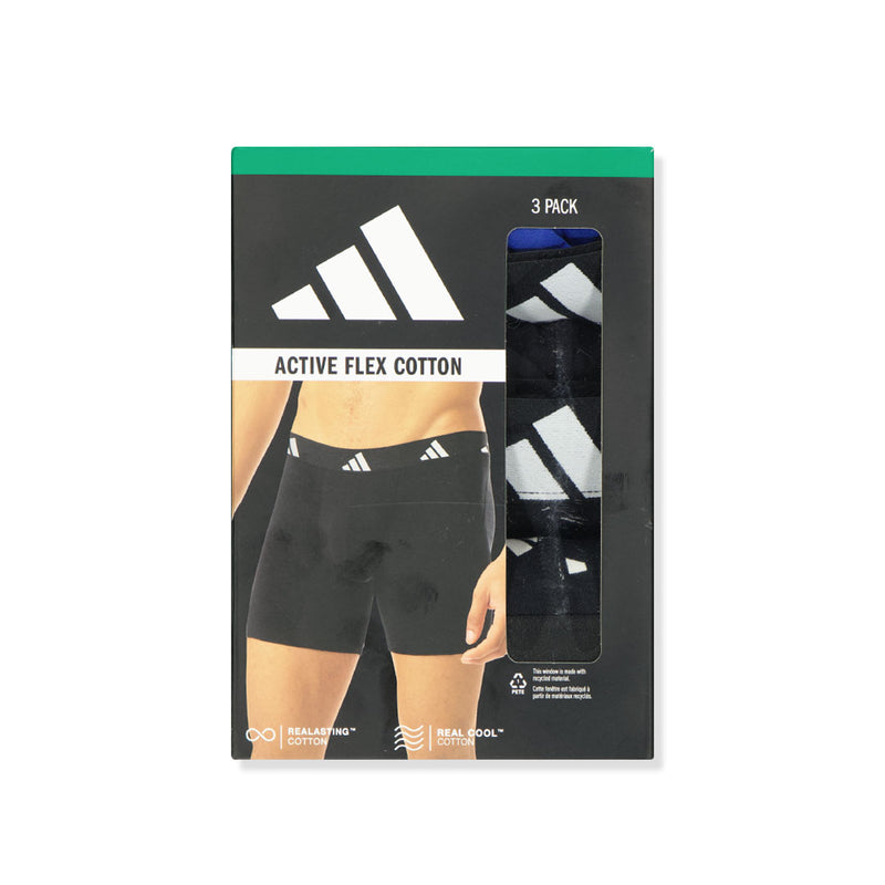adidas - Men's Active Flex 3 Pack Cotton Boxer Brief (JK3967)