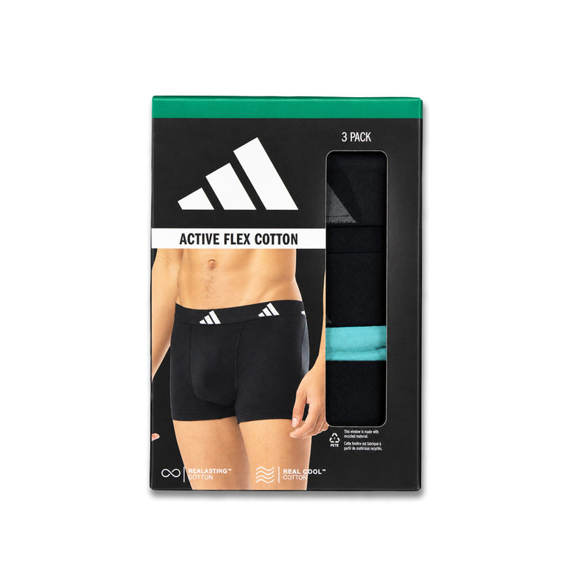 adidas - Men's Active Flex Cotton 3 Pack Trunks (JL3390)