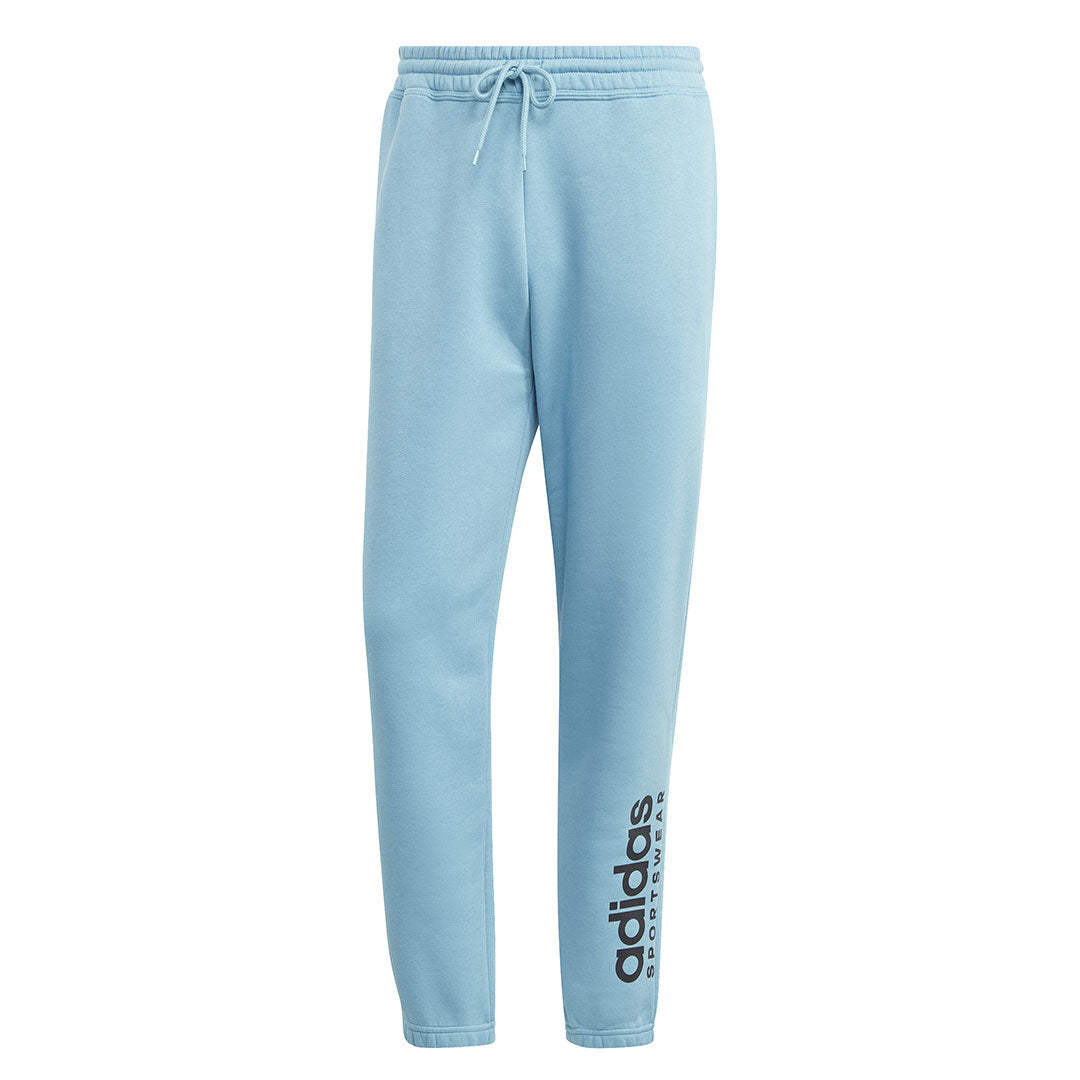Adidas All Szn Blue Fleece Graphic Pants Small Blue
