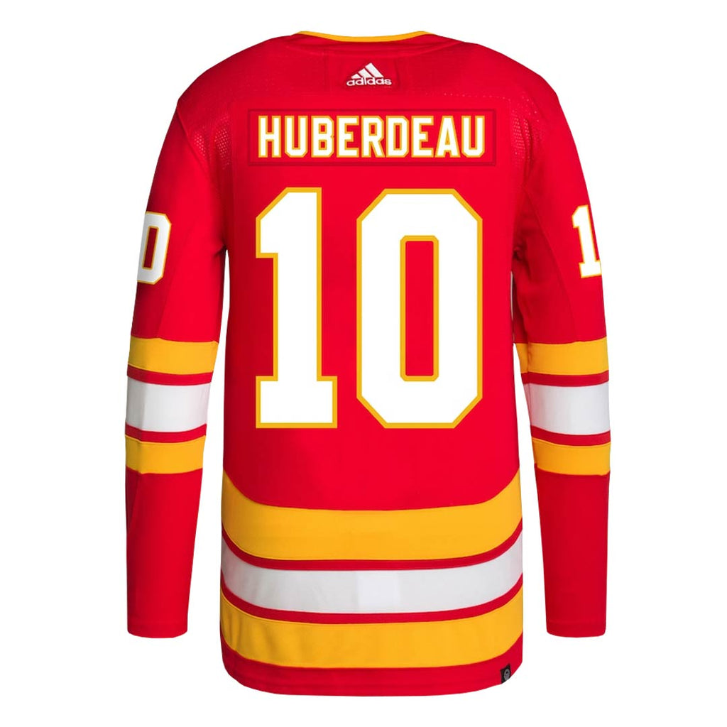 adidas - Men's Calgary Flames Authentic Jonathan Huberdeau Home Jersey (IN0842)