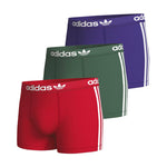 adidas - Men's Comfort Flex Cotton 3-Stripes 3 Pack Trunks (IU8636)